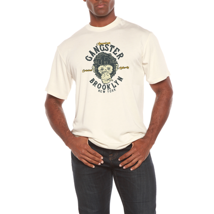 Gangster Brooklyn Men's Bamboo Viscose/Organic Cotton Short Sleeve Graphic T-Shirt