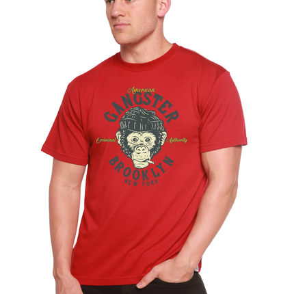 Gangster Brooklyn Men's Bamboo Viscose/Organic Cotton Short Sleeve Graphic T-Shirt