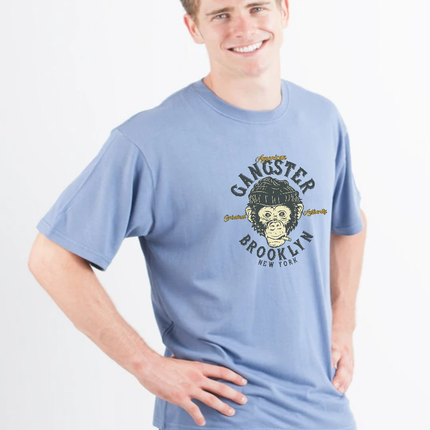 Gangster Brooklyn Men's Bamboo Viscose/Organic Cotton Short Sleeve Graphic T-Shirt
