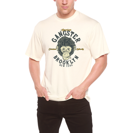 Gangster Brooklyn Men's Bamboo Viscose/Organic Cotton Short Sleeve Graphic T-Shirt