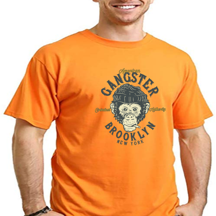 Gangster Brooklyn Men's Bamboo Viscose/Organic Cotton Short Sleeve Graphic T-Shirt
