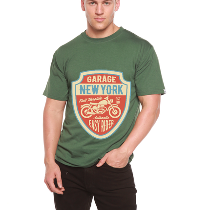 Garage New York Men's Bamboo Viscose/Organic Cotton Short Sleeve Graphic T-Shirt