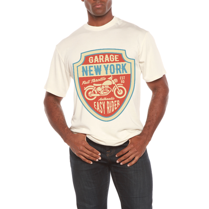 Garage New York Men's Bamboo Viscose/Organic Cotton Short Sleeve Graphic T-Shirt