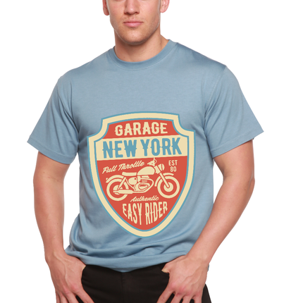 Garage New York Men's Bamboo Viscose/Organic Cotton Short Sleeve Graphic T-Shirt