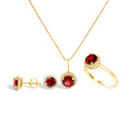6.5 / Yellow.Gold / Red Garnet