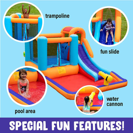 Giant Bounce House Water Slide with Pool Area