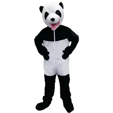 Kids Giant Panda Costume with Plush Jumpsuit, Hood and Animal Details