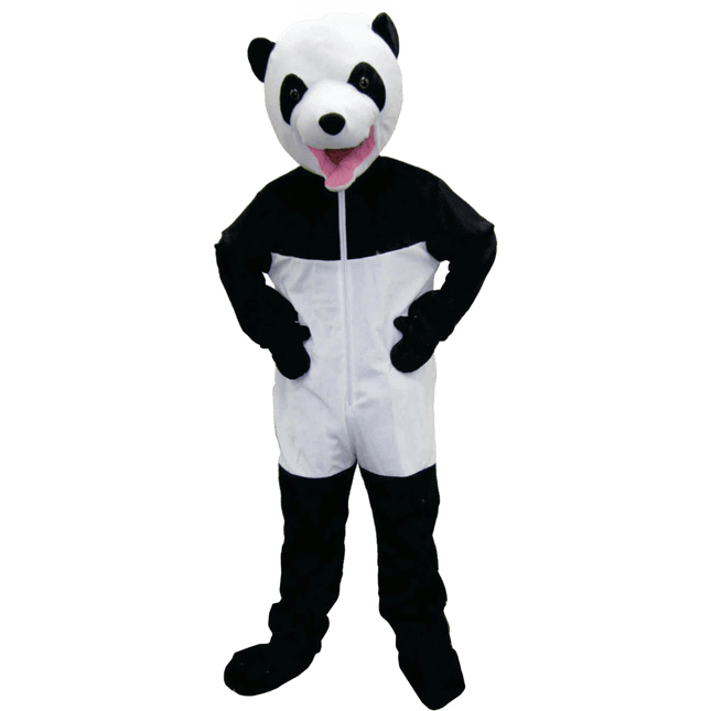Kids Giant Panda Costume with Plush Jumpsuit, Hood and Animal Details