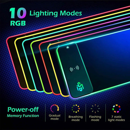 GIM Wireless Charging RGB Gaming Mouse Pad 10W  (Refurbished)