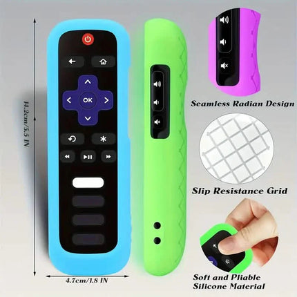 Glow-in-the-Dark Silicone Remote Cover With Lanyard