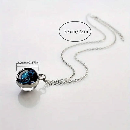 Glow-in-the-Dark Zodiac Pendant Necklace