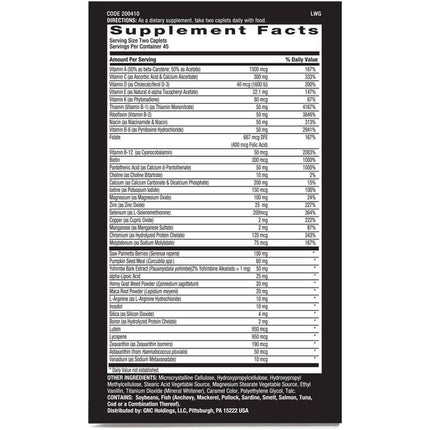 GNC Mega Men Prostate and Virility Supports Optimal Sexual Health and Prostate Health 90 Caplets