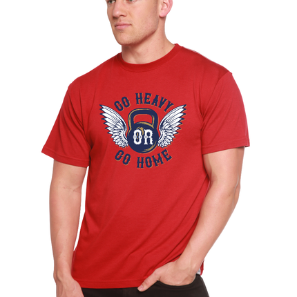 GO HEAVY Men's Bamboo Viscose/Organic Cotton Short Sleeve Graphic T-Shirt