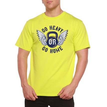 GO HEAVY Men's Bamboo Viscose/Organic Cotton Short Sleeve Graphic T-Shirt
