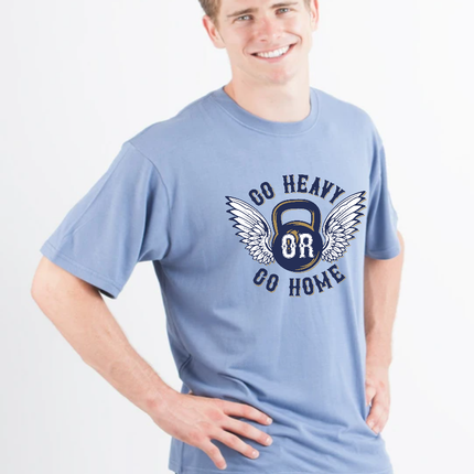 GO HEAVY Men's Bamboo Viscose/Organic Cotton Short Sleeve Graphic T-Shirt