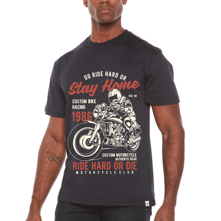 Go Ride Hard Men's Bamboo Viscose/Organic Cotton Short Sleeve Graphic T-Shirt