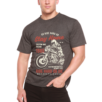 Go Ride Hard Men's Bamboo Viscose/Organic Cotton Short Sleeve Graphic T-Shirt