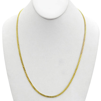 Gold Magic Herringbone Flat Chain Necklace - Size: 18"