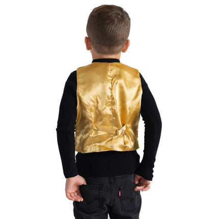 Kids Gold Sequin Vest with Sparkling Design and Party Style Finish