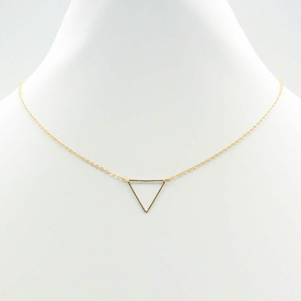 Gold Triangle Pendant Necklace