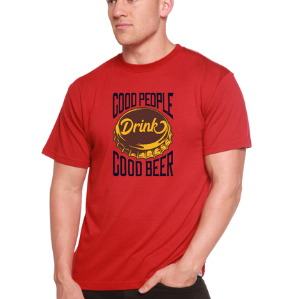 Good People Men's Bamboo Viscose/Organic Cotton Short Sleeve Graphic T-Shirt