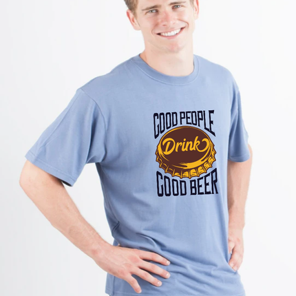 Good People Men's Bamboo Viscose/Organic Cotton Short Sleeve Graphic T-Shirt