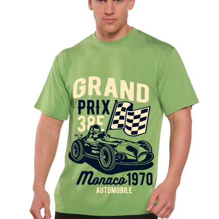 Grand Prix Men's Bamboo Viscose/Organic Cotton Short Sleeve Graphic T-Shirt