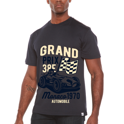 Grand Prix Men's Bamboo Viscose/Organic Cotton Short Sleeve Graphic T-Shirt