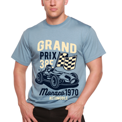 Grand Prix Men's Bamboo Viscose/Organic Cotton Short Sleeve Graphic T-Shirt