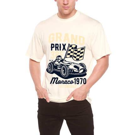 Grand Prix Men's Bamboo Viscose/Organic Cotton Short Sleeve Graphic T-Shirt