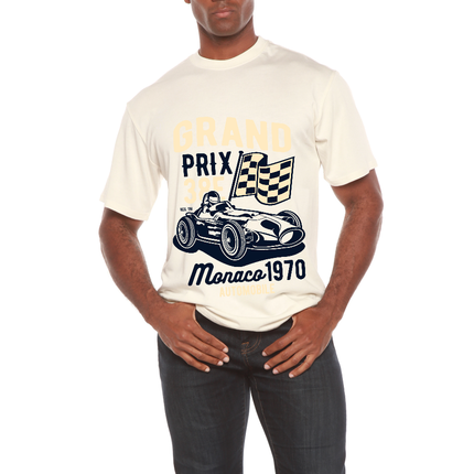 Grand Prix Men's Bamboo Viscose/Organic Cotton Short Sleeve Graphic T-Shirt