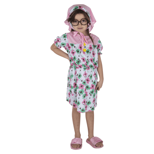 Kids Granny Costume, Classic Grandma Character Outfit for Dress Up and Roleplay