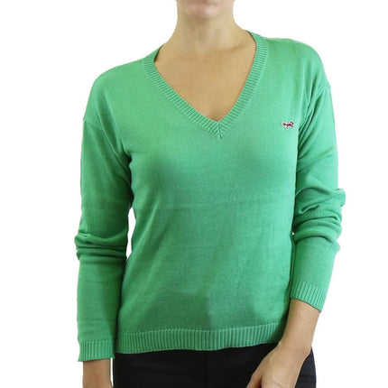 Womens V Neck Long Sleeve Sweater - Assorted Sizes