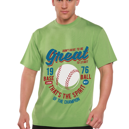 Great Baseball Men's Bamboo Viscose/Organic Cotton Short Sleeve Graphic T-Shirt