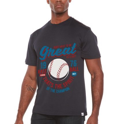 Great Baseball Men's Bamboo Viscose/Organic Cotton Short Sleeve Graphic T-Shirt