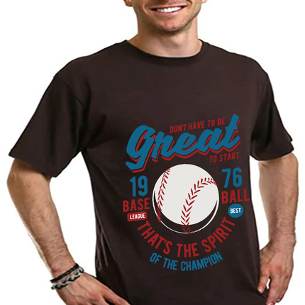 Great Baseball Men's Bamboo Viscose/Organic Cotton Short Sleeve Graphic T-Shirt