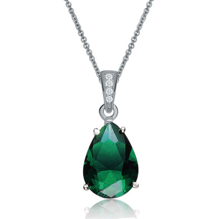 Green Pear Drop Necklace