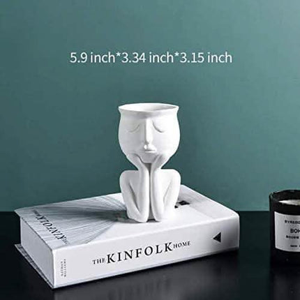 Greneric Character Portrait Flower Pot Resin Succulents Plant Pot
