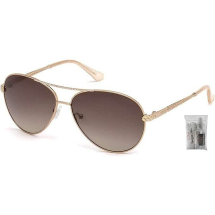 GUESS GU7470-S Pilot Sunglasses for Women + BUNDLE with Designer iWear Eyewear Care Kit (Refurbished)