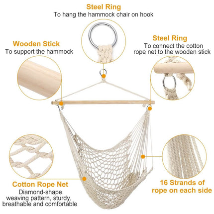 Hammock Chair Hanging Rope Seat