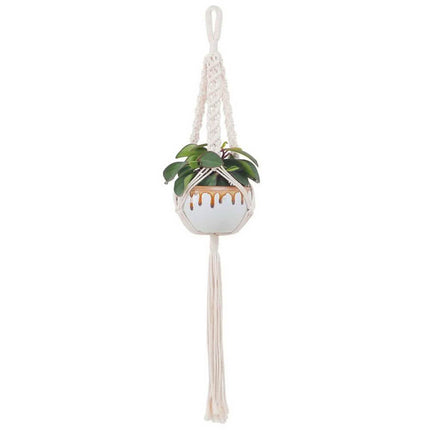 Hand Woven Macrame Tapestry Plant Hanger Holder