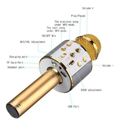 Karaoke Handheld Wireless Bluetooth Microphone