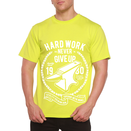 Hard Work Anvil Men's Bamboo Viscose/Organic Cotton Short Sleeve Graphic T-Shirt