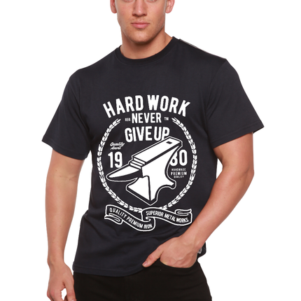 Hard Work Anvil Men's Bamboo Viscose/Organic Cotton Short Sleeve Graphic T-Shirt
