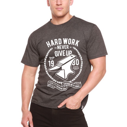 Hard Work Anvil Men's Bamboo Viscose/Organic Cotton Short Sleeve Graphic T-Shirt