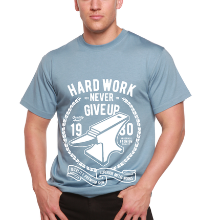Hard Work Anvil Men's Bamboo Viscose/Organic Cotton Short Sleeve Graphic T-Shirt