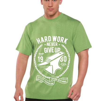 Hard Work Anvil Men's Bamboo Viscose/Organic Cotton Short Sleeve Graphic T-Shirt