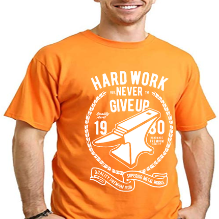 Hard Work Anvil Men's Bamboo Viscose/Organic Cotton Short Sleeve Graphic T-Shirt