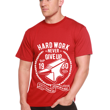 Hard Work Anvil Men's Bamboo Viscose/Organic Cotton Short Sleeve Graphic T-Shirt