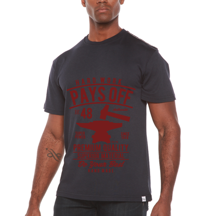 Hard Work Pays Men's Bamboo Viscose/Organic Cotton Short Sleeve Graphic T-Shirt